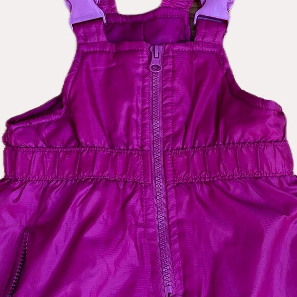 GIRLS PINK SNOWSUIT/SNOW BIB ADJUSTABLE STRAPS SIZE 104 (US 4T) - Picture 10 of 16